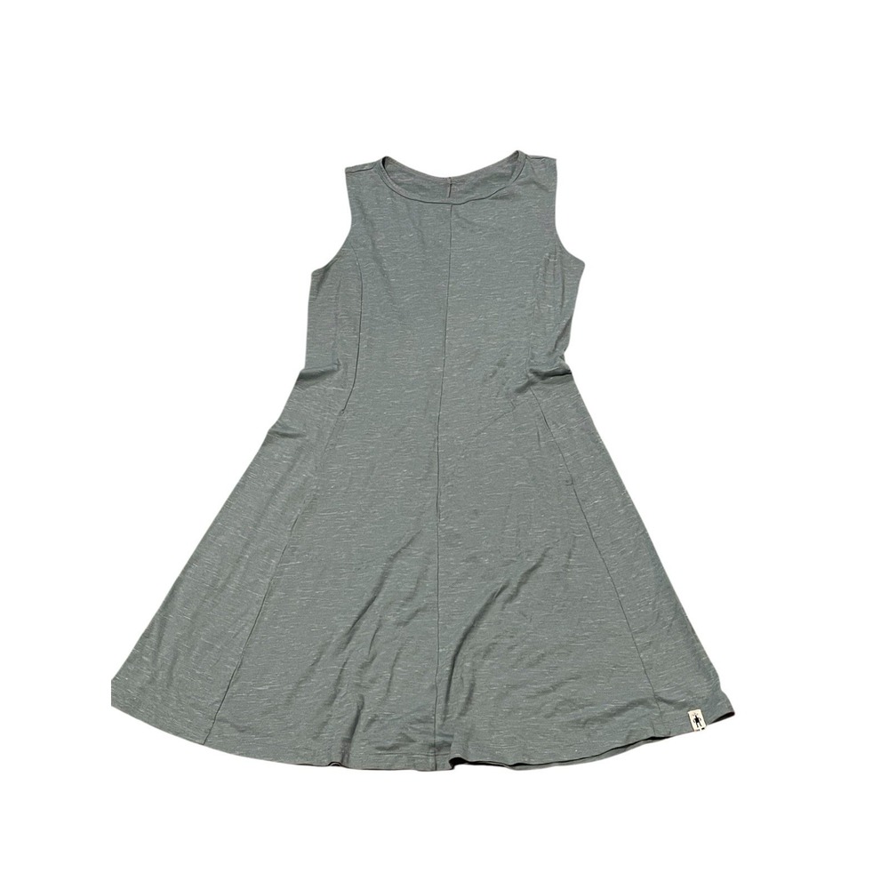 Womens Small Smartwool Dress Blue Gray Sleeveless Thin Smart Wool Hemp Blend